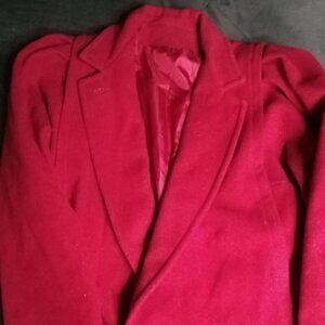 Vintage 60s Concept Wool Overcoat Red ILGWU